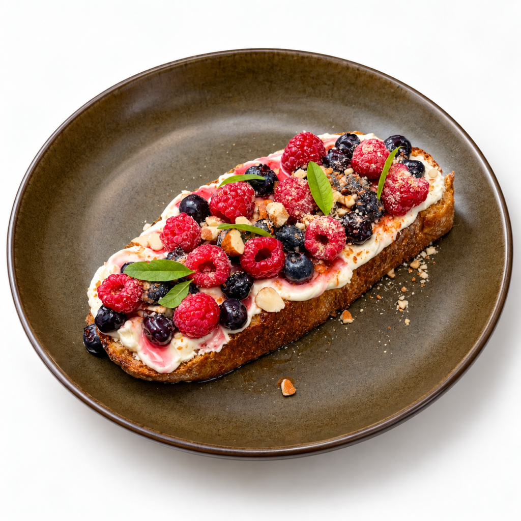 Raspberry Almond Toast